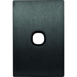 Fusion 1Gang Grid & Cover Plate - Black